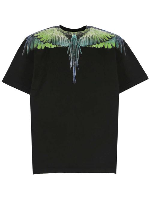 black/light green/blue t-shirt MARCELO BURLON | CMAA056S24JER0011050